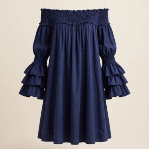 FT INC Navy Smocked Tunic