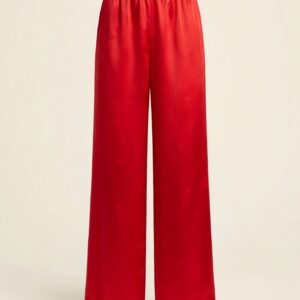 Glamour Glory Red Satin Pants