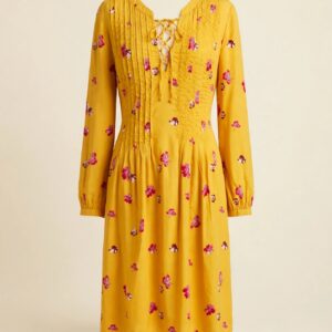 Old Navy Mustard Floral Dress