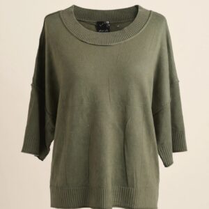 Olive Oversized Knit Sweater